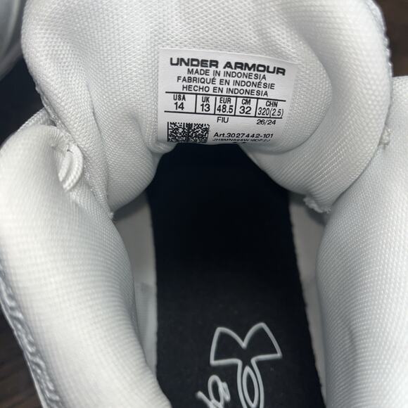 Under Armour Men's Harper 9 RM Baseball Cleats Size 14 White/Gold - Picture 7 of 7